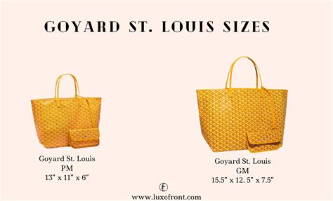 goyard size comparison